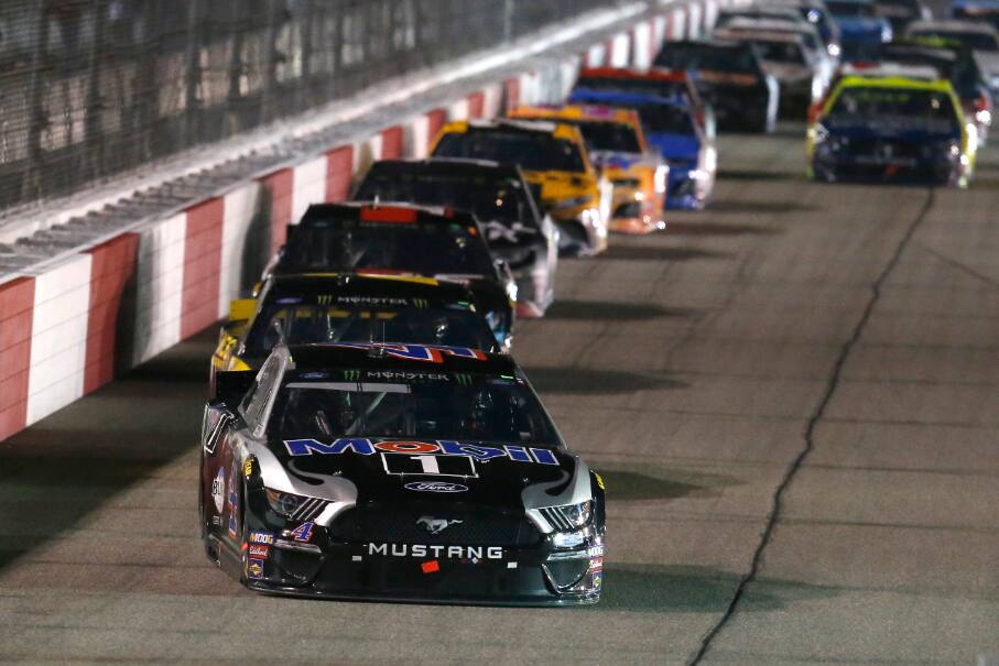 Stewart-Haas Racing's Clint Bowyer and Kevin Harvick (4) were third and fourth. Stewart-Haas Racing's Clint Bowyer and Kevin Harvick (4) were third and fourth.